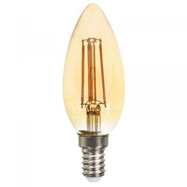 Лампа светодиодная Feron 1519 мощностью 6W из серии Filament. Типоразмер — С37 с цоколем E14, температура цвета — 2200K