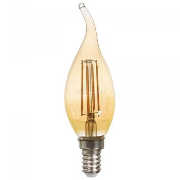 Лампа світлодіодна Feron 1520 потужністю 6W з серії Filament. Типорозмір — СF37 з цоколем E14, температура кольору — 2200K