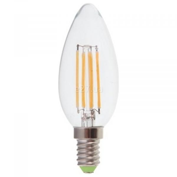 Лампа світлодіодна Feron 25573 потужністю 4W з серії Filament. Типорозмір — C37 з цоколем E14, температура кольору — 4000K