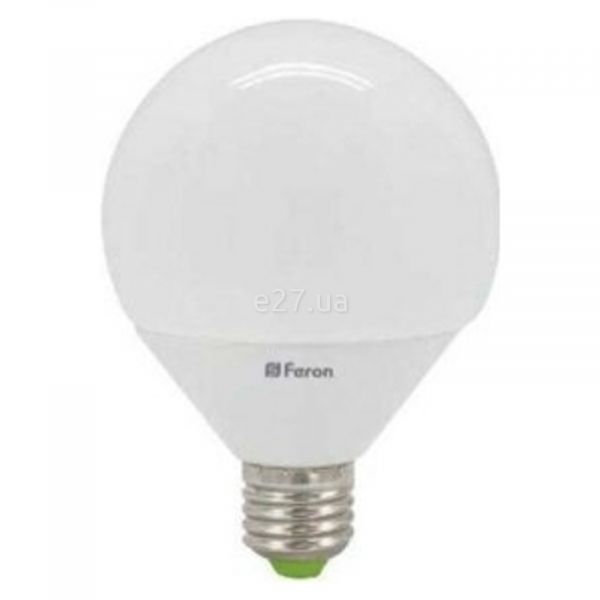 Лампа светодиодная Feron 25609 мощностью 10W из серии Алюпласт. Типоразмер — G95 с цоколем E27, температура цвета — 4000K