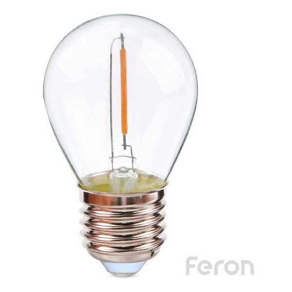 Лампа светодиодная Feron 81053 мощностью 1W с цоколем E27, температура цвета — 2700K
