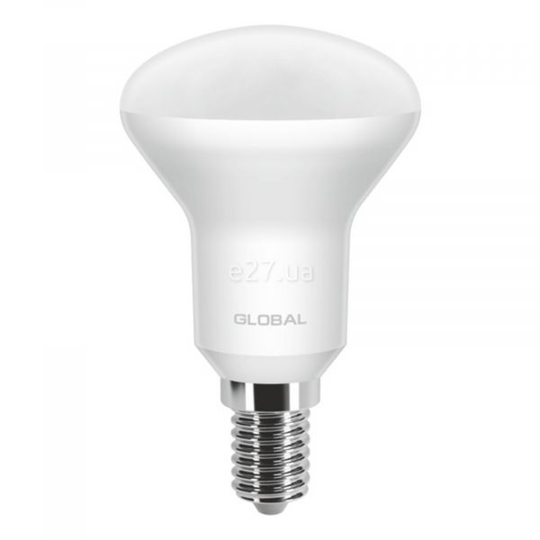Лампа світлодіодна Global 1-GBL-153 потужністю 5W. Типорозмір — R50 з цоколем E14, температура кольору — 3000K