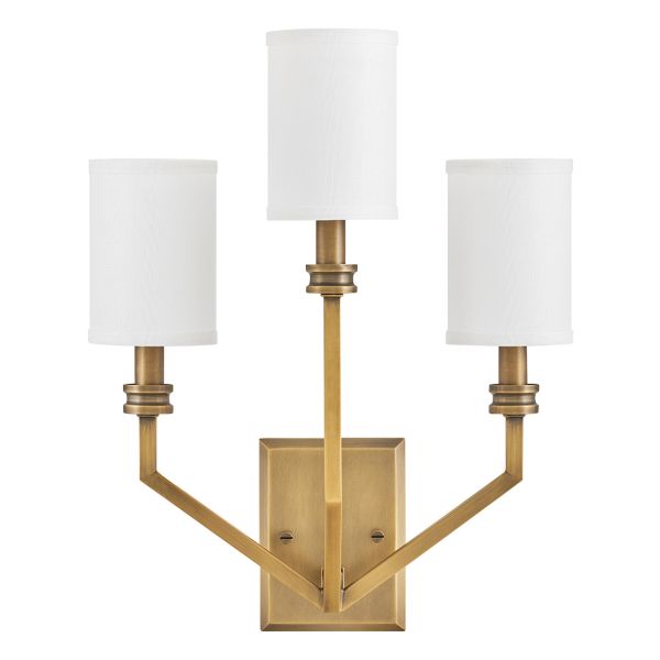 Бра Hinkley HK-MOORE-WB3-HB Moore 3 lt Large Heritage Brass/Ivory