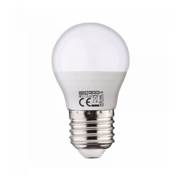 Лампа светодиодная Horoz Electric 001-005-0008-050 мощностью 8W из серии Elite. Типоразмер — P45 с цоколем E27, температура цвета — 3000K