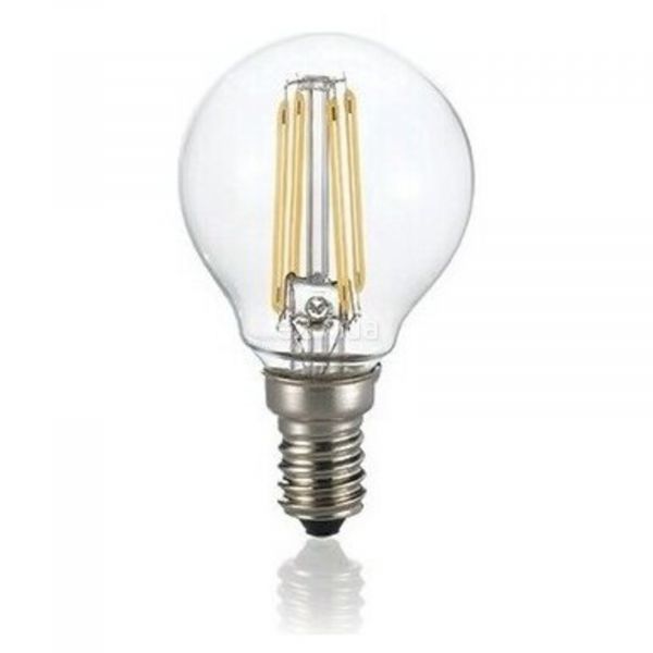 Лампа светодиодная Ideal Lux 101200 мощностью 4W. Типоразмер — P45 с цоколем E14, температура цвета — 2700K