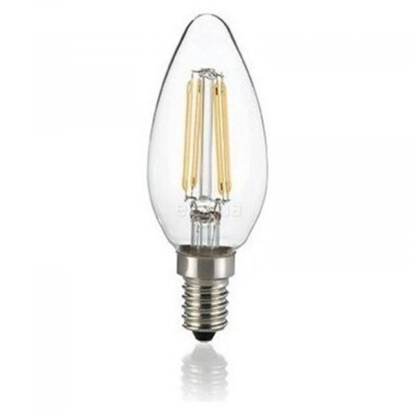 Лампа светодиодная Ideal Lux 101224 мощностью 4W. Типоразмер — B35 с цоколем E14, температура цвета — 2700K