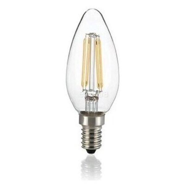 Лампа светодиодная Ideal Lux 101224 мощностью 4W. Типоразмер — B35 с цоколем E14, температура цвета — 2700K