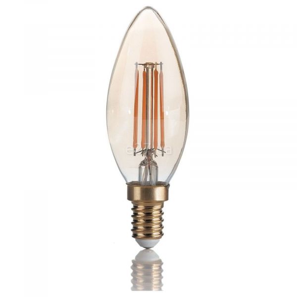 Лампа світлодіодна Ideal Lux 151649 потужністю 3.5W з серії LED Vintage. Типорозмір — C35 з цоколем E14, температура кольору — 2200K