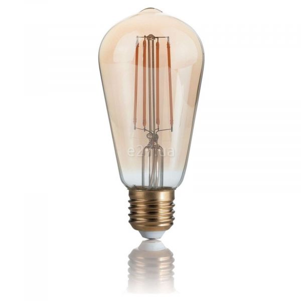 Лампа светодиодная Ideal Lux 151694 мощностью 4W из серии LED Vintage. Типоразмер — ST60 с цоколем E27, температура цвета — 2200K