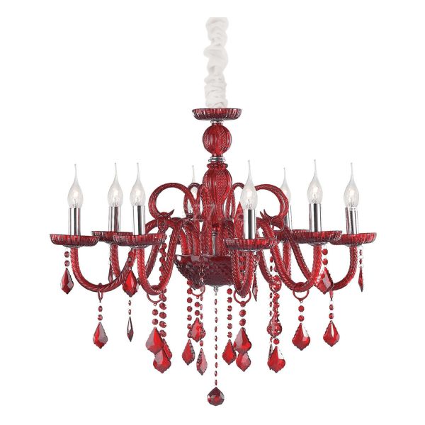 Люстра Ideal Lux 27425 Giudecca SP8 Rosso