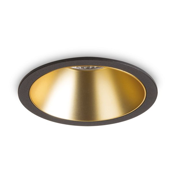 Точечный светильник Ideal Lux 341385 Game Trim Round 20w 2700k Bk Gd