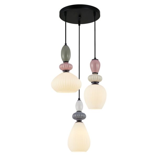 Подвесной светильник Italux PND-36787-3-BK-WH Altra