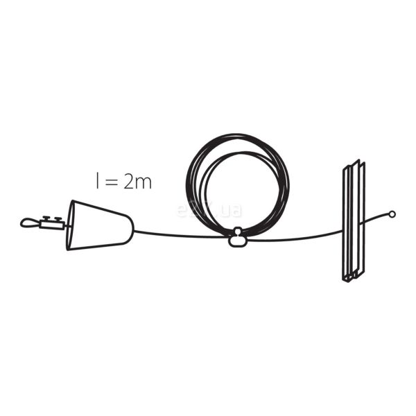 Размеры товара Kanlux 22583 Tear PR-CORD-WH, габариты