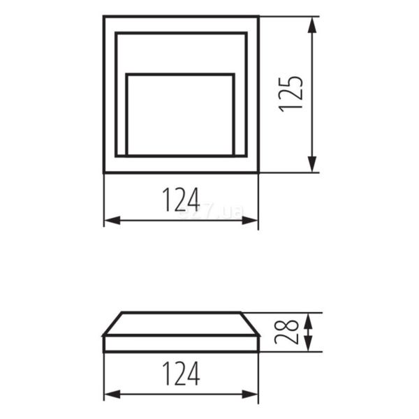 Размеры товара Kanlux 22770 Croto LED-GR-L, габариты