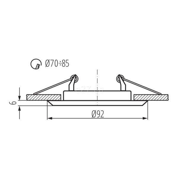Размеры товара Kanlux 2830 Horn CTC-3115-SN/G, габариты