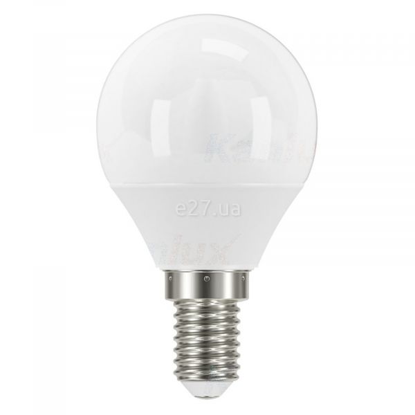 Лампа світлодіодна Kanlux 33734 потужністю 4.2W з серії IQ-LED. Типорозмір — G45 з цоколем E14, температура кольору — 2700K