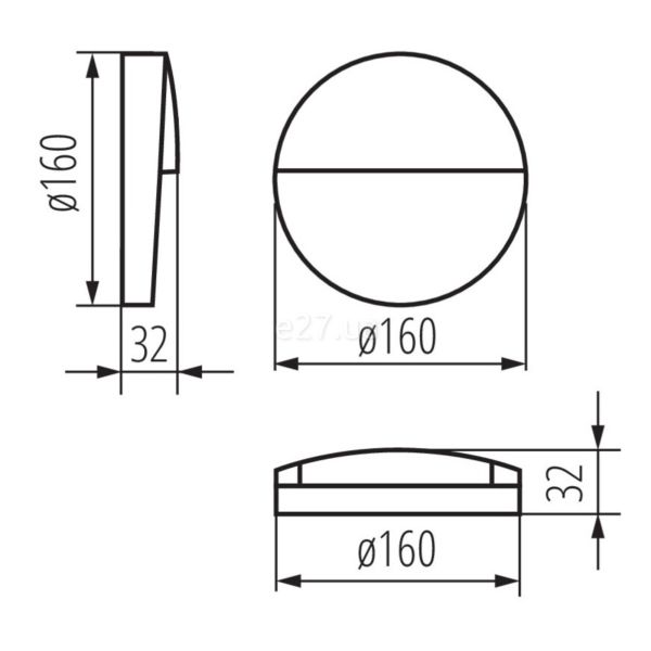 Размеры товара Kanlux 33753 Duli LED, габариты