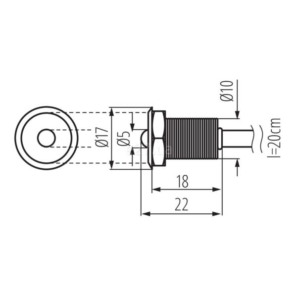 Розміри товару Kanlux 8120 Oyo 2LED-CW, габарити