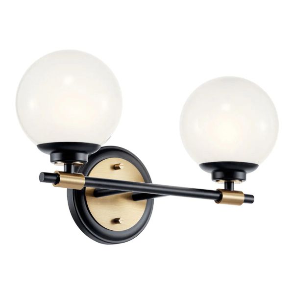 Бра Kichler KL-BENNO2-BK-CPZ Benno 2 lt Black/Champagne Bronze