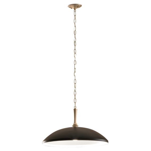 Подвесной светильник Kichler KL-DELAROSA-P-BK Delarosa 1 lt Black/Champagne Bronze