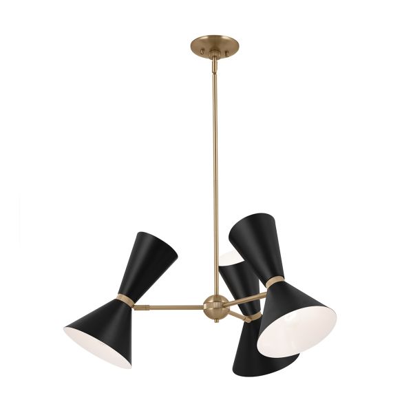Люстра Kichler KL-PHIX-3-CBB Phix 6 light 3 arm up and down Champagne Bronze/Black