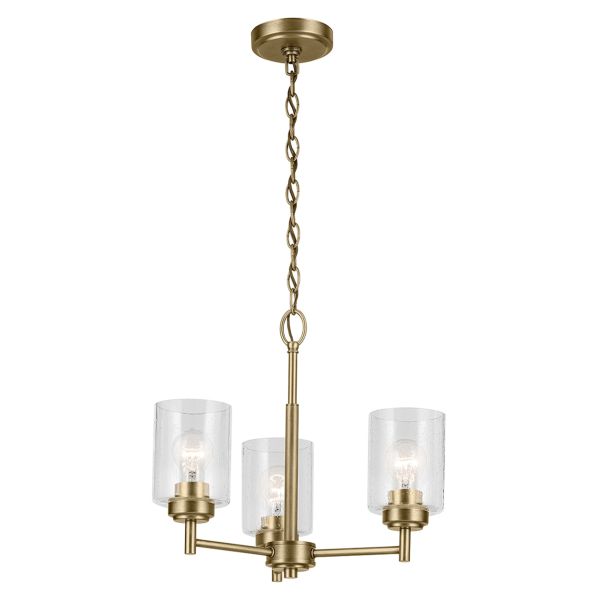 Люстра Kichler KL-WINSLOW3-NBR Winslow 3 lt Natural Brass