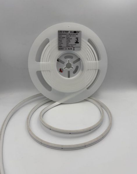 Світлодіодна стрічка Kloodi KDNEON-0306-7.2W-4K-24V IP65 потужністю Wтемпература кольору — 4000K. У наборі 5шт.