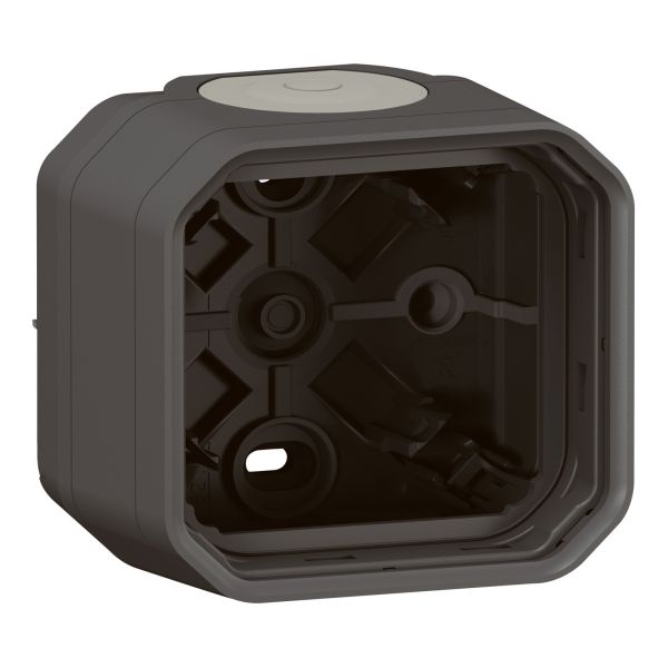 Коробка для наружного монтажа Legrand 069601L PLEXO Коробка накладна 1-постова, колір Антрацит