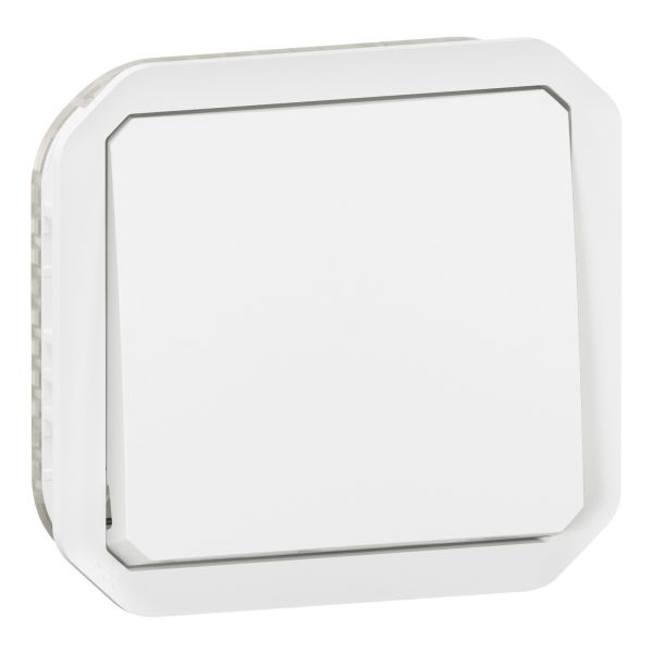 Переключатель проходной 1-клавишный Legrand 069611L PLEXO Перемикач 10А механізм, колір Білий