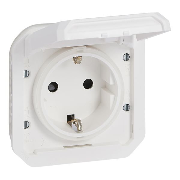 Розетка 220В Legrand 069639L PLEXO Розетка 2К+З з гвинтовими клемами механізм, колір Білий