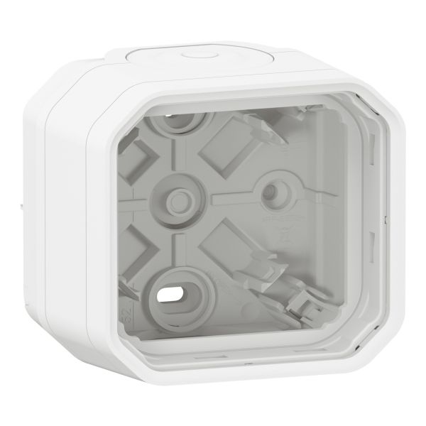 Коробка для наружного монтажа Legrand 069689L PLEXO Коробка накладна 1-постова, колір Білий