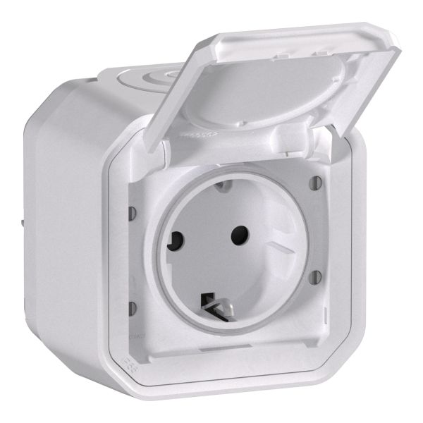 Розетка 220В Legrand 069771L PLEXO Розетка 2К+З з гвинтовими клемами накладний, колір Білий