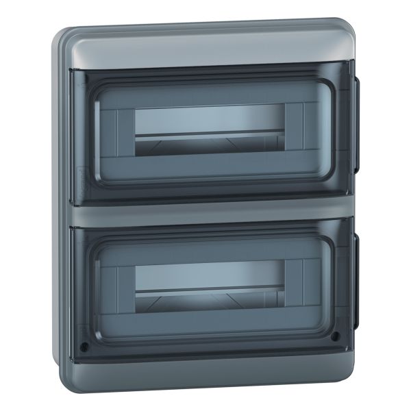 Розподільчий щит Legrand 601894 Plexo S Щиток розподільчий пластиковий IP65 2х12 модулів з клемами N+Pe