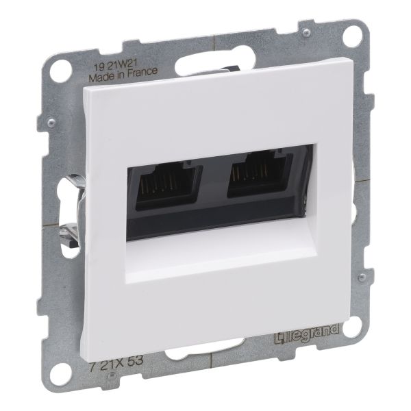 Розетка компьютерная Legrand 721153 SUNO Розетка інформаційна подвійна RJ45 CAT6 UTP, колір Білий