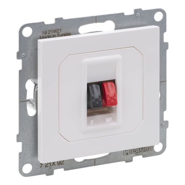 Розетка аудіо Legrand 721192 SUNO Розетка аудіо для колонок, колір Білий