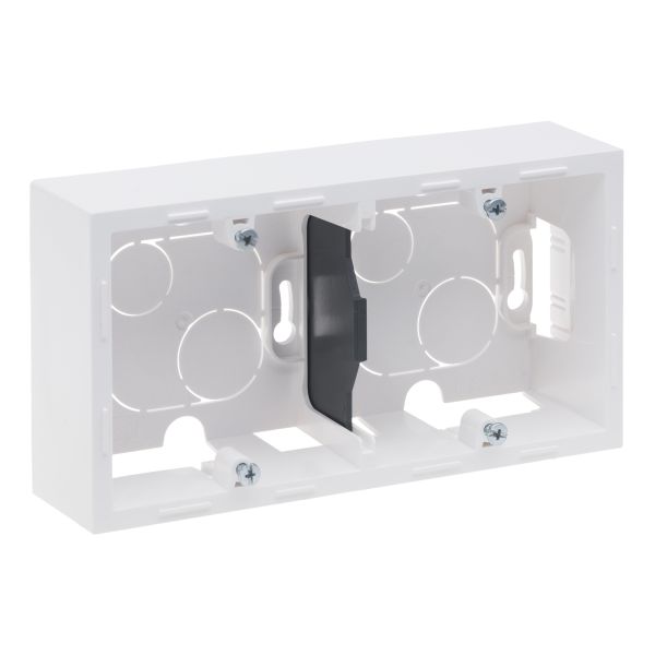 Коробка для зовнішнього монтажу Legrand 721195 SUNO Коробка накладного монтажу 2 пости, колір Білий