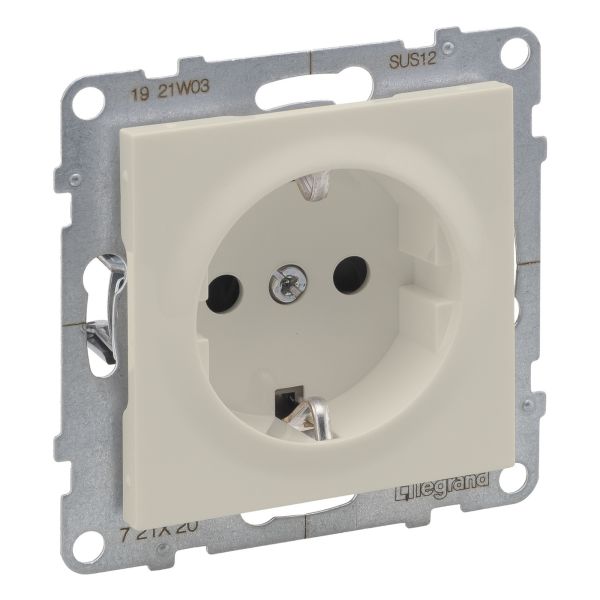 Розетка 220В Legrand 721220 SUNO Розетка силова 2К+З 16А, 250 В авт. клеми, зі шторк.