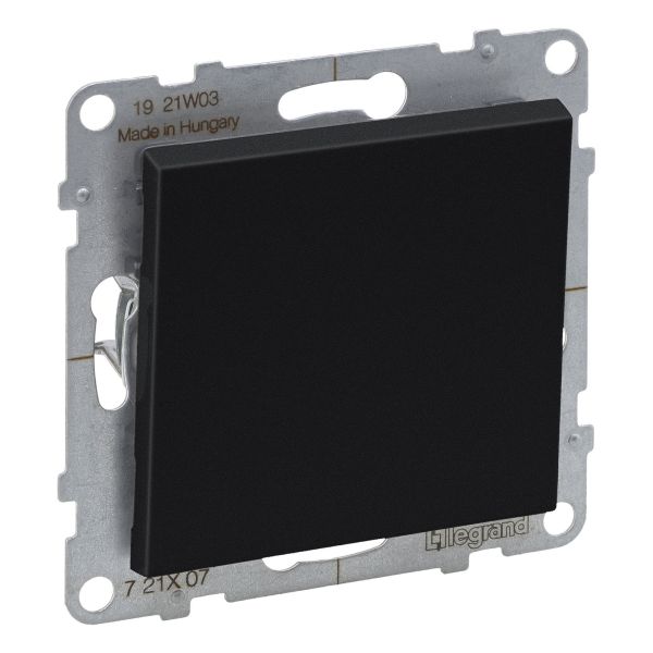 Перемикач перехресний 1-клавішний Legrand 721407 SUNO Перемикач одноклавішний перехресний 10А гвинтові клеми, колір Чорний