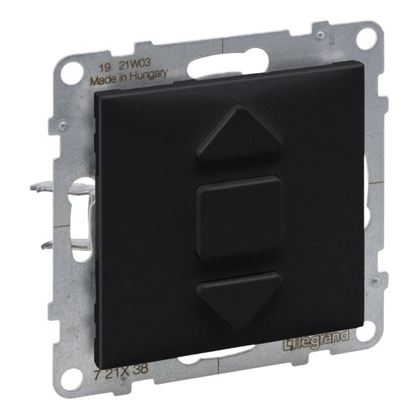 Выключатель для жалюзи Legrand 721438 SUNO Вимикач жалюзі кнопковий 2-позиційний 6А, 250 В, колір Чорний