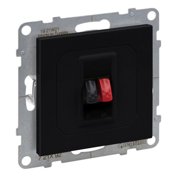Розетка аудіо Legrand 721492 SUNO Розетка аудіо для колонок, колір Чорний