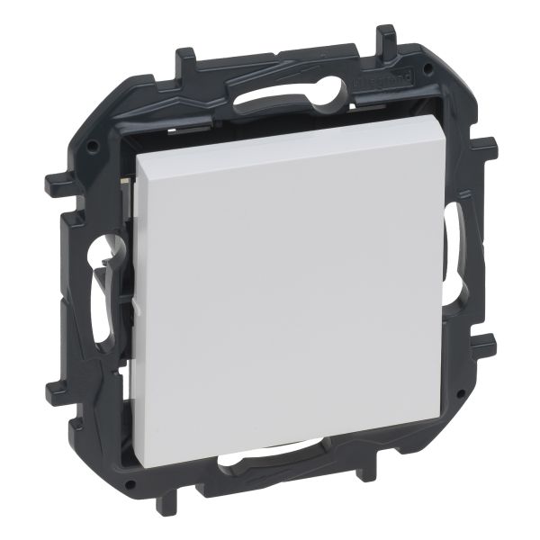 Переключатель проходной 1-клавишный Legrand 863106B NILOE STEP Перемикач одноклавішний 10А автоматичні клеми