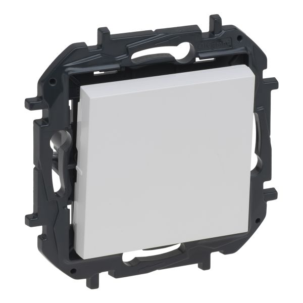 Выключатель без фиксации 1-клавишный Legrand 863109B NILOE STEP Вимикач кнопковий одноклавішний 6А автоматичні клеми