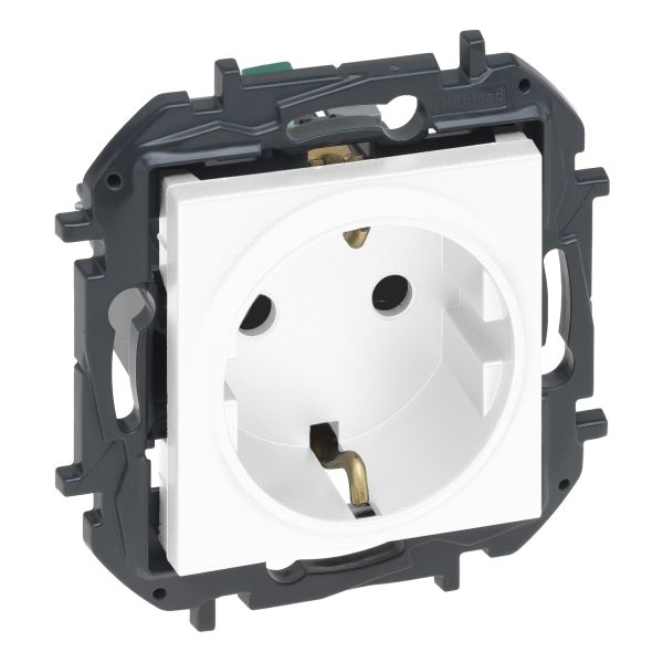 Розетка 220В Legrand 863120B NILOE STEP Розетка силова 2К+З із шторками 16А, 250 В автоматичні клеми