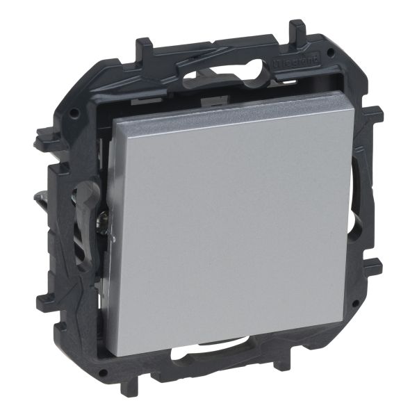 Переключатель проходной 1-клавишный Legrand 863306B NILOE STEP Перемикач одноклавішний 10А автоматичні клеми