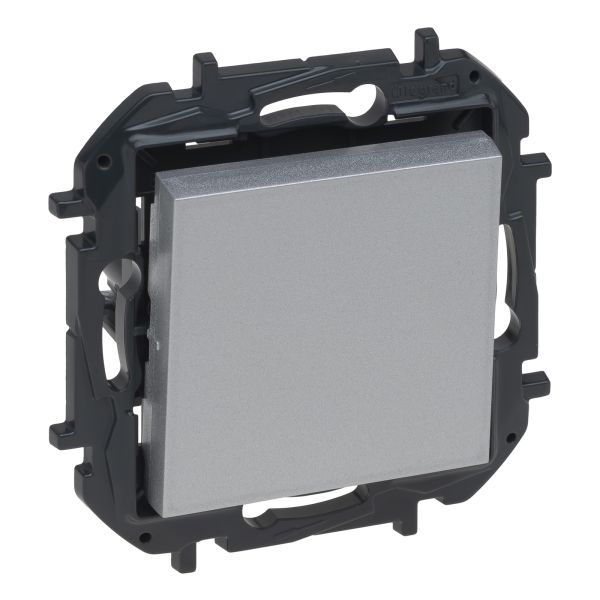 Выключатель без фиксации 1-клавишный Legrand 863309B NILOE STEP Вимикач кнопковий одноклавішний 6А автоматичні клеми