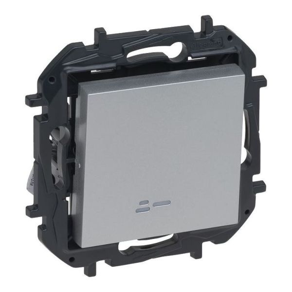 Выключатель 1-клавишный Legrand 863311B NILOE STEP Вимикач одноклавішний з підсвіткою 10А автоматичні клеми