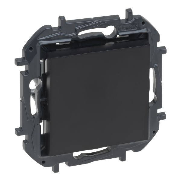 Переключатель проходной 1-клавишный Legrand 863506B NILOE STEP Перемикач одноклавішний 10А автоматичні клеми