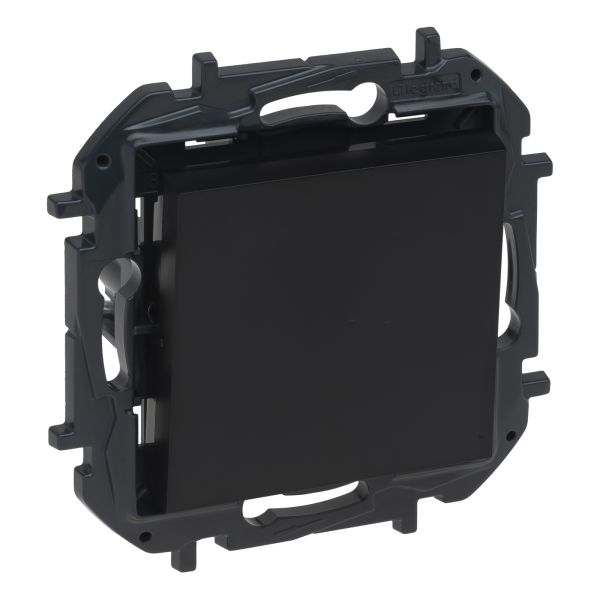 Выключатель без фиксации 1-клавишный Legrand 863509B NILOE STEP Вимикач кнопковий одноклавішний 6А автоматичні клеми