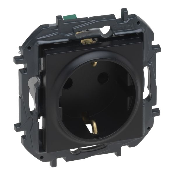 Розетка 220В Legrand 863520B NILOE STEP Розетка силова 2К+З із шторками 16А, 250 В автоматичні клеми