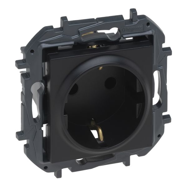 Розетка 220В Legrand 863521B NILOE STEP Розетка силова 2К+З 16А, 250 В гвинтові клеми